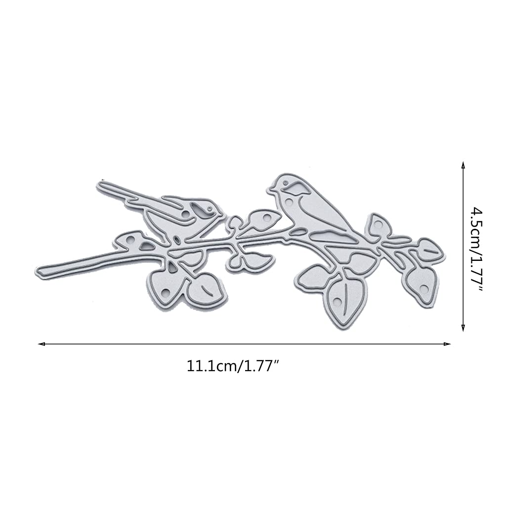 Matrices De Découpe Métal Branche Et Oiseau - Pour Scrapbooking Et Cartes Faites Main
