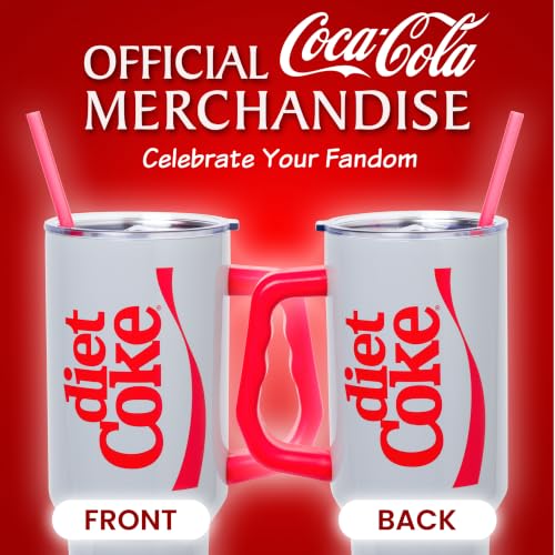 Image of Silver Buffalo Coca-Cola Diet Coke Vertical, Stainless Steel Tumbler, 40oz
