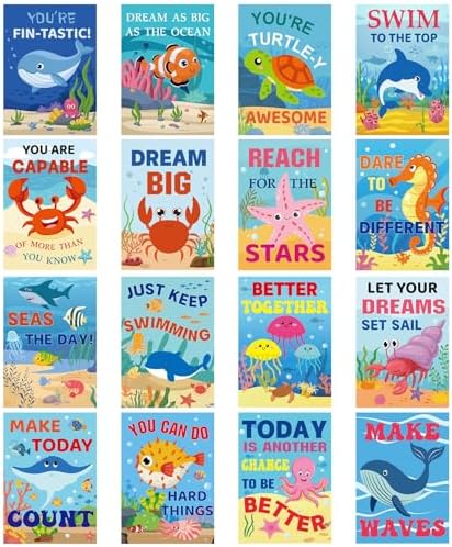 HIQINLUG 16 PCS Under The Sea Classroom Decorations, Under The Se...