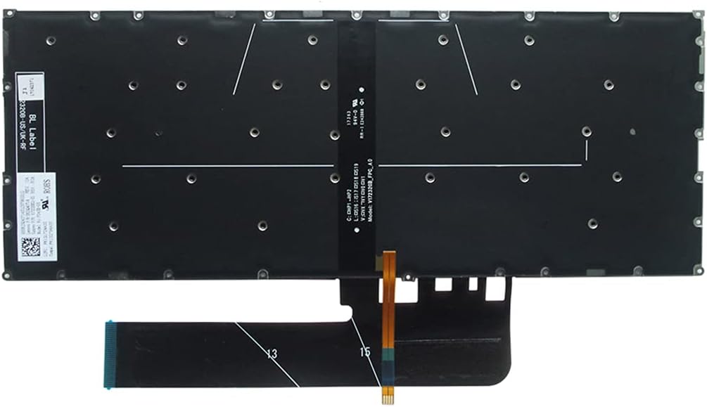 Laptop Replacement US Layout Backlit Keyboard for Lenovo IBM Yoga 530 530-14 530-14IKB 530-14ARR Flex 6-14ARR 6-14IKB Gray