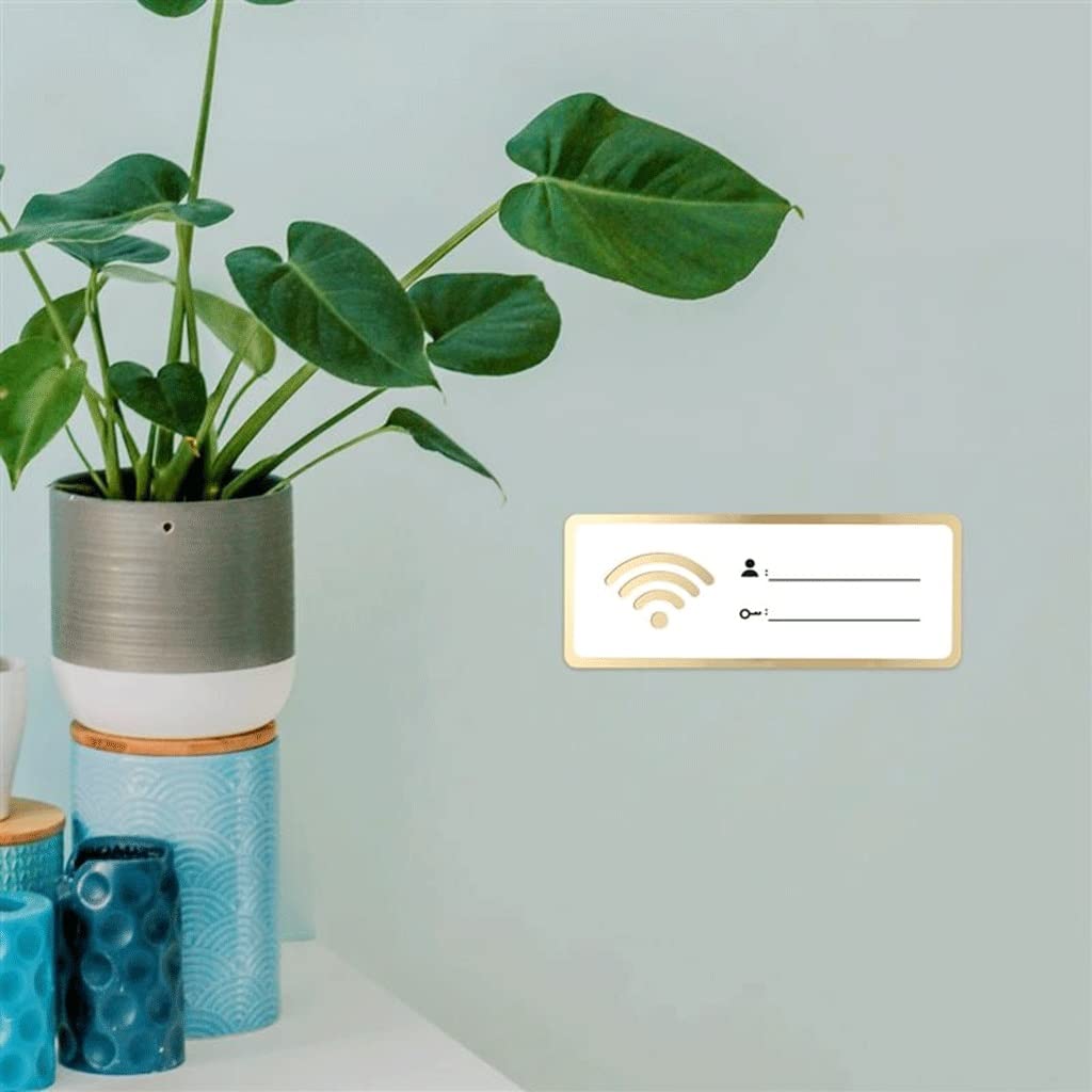 Tabliczka z hasłem do sieci Wi-Fi, Wifi Sign Password Wall Hotel Plaque Board Guest Acrylic Wireless(20X8CM)