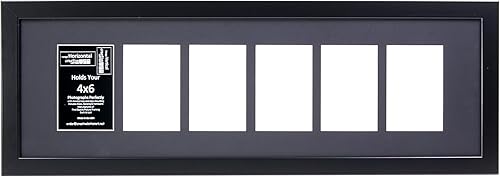 Marcos Creative Letter Art para fotografías en forma de collage abierto de 4 x 6 con vidrio reforzado y marco de madera de 1 12, fotografía