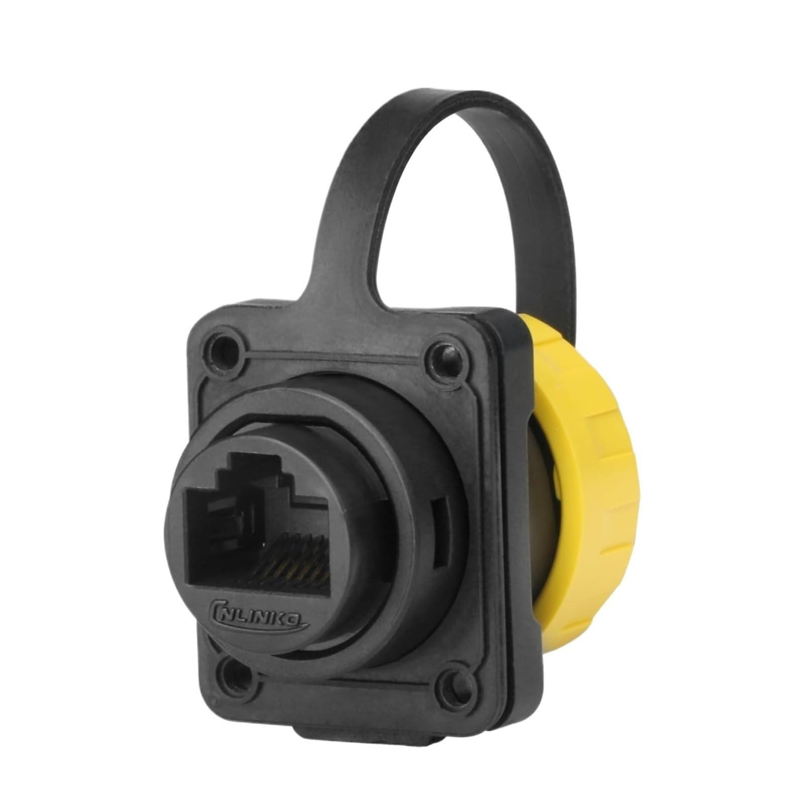 M20 PBT Plastique IP68 étanche RJ45 Connecteur de signal YM20 CAT6 Montage sur panneau Interface réseau Ethernet (jeu d'écrous)