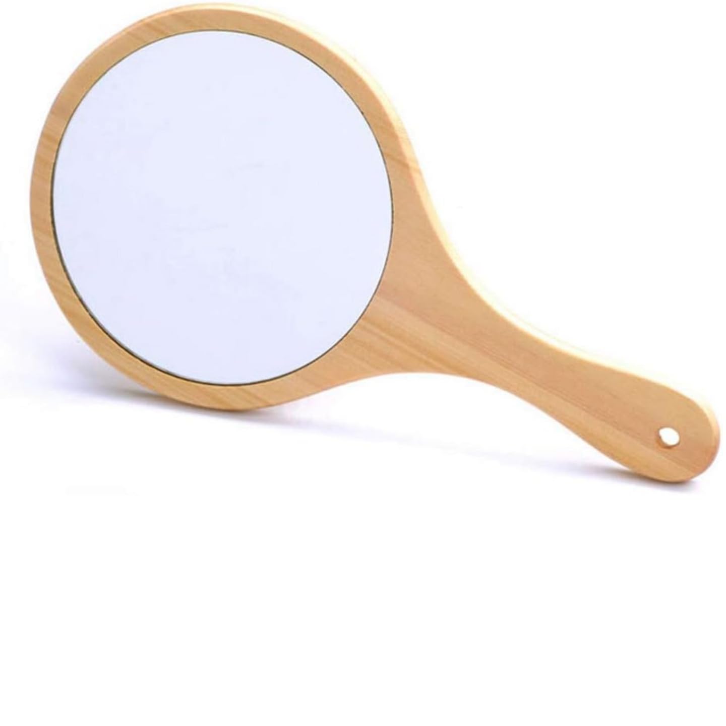 Wooden Handheld Mirror with Round Shape-image-44