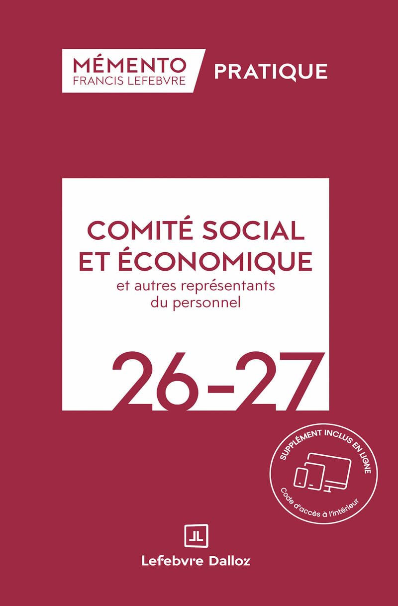 Mémento Comité social et économique et autres représentants du personnel 2026-2027