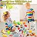 Pretend Play Food Sets for Kids Kitchen, 68PCS Grocery Store Cutting Toy with Storage Bags Calculator Cutting Toys Food with Veggies Fruits Fake Food Pizza Toy Play Kitchen Accessorie Boy Girl Gift
