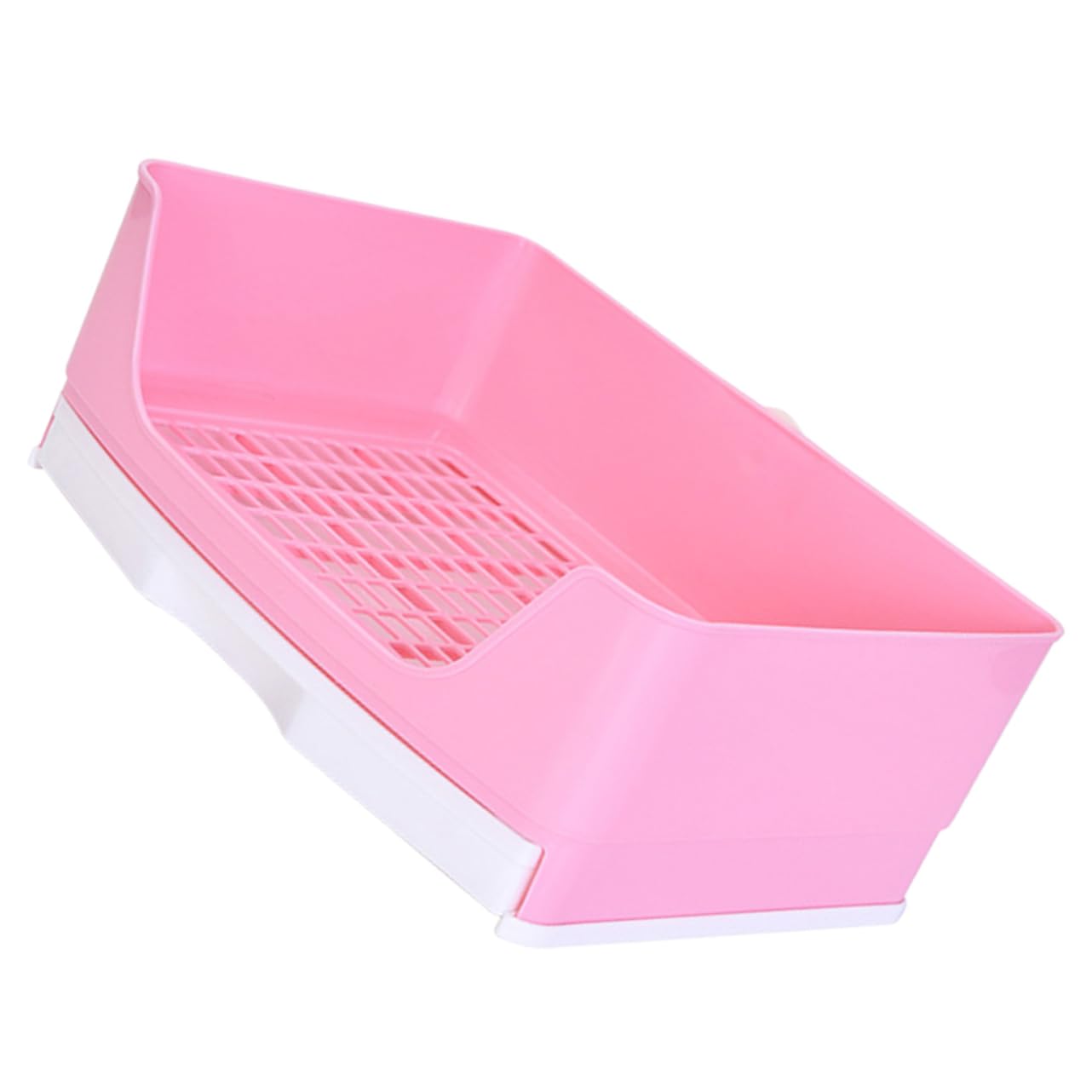 UPKOCH Toilette Lettiera Grande per Conigli Controllo Odori in Plastica Rosa per Coniglietti e Porcellini d'India, per Aree Esterne e Parchi