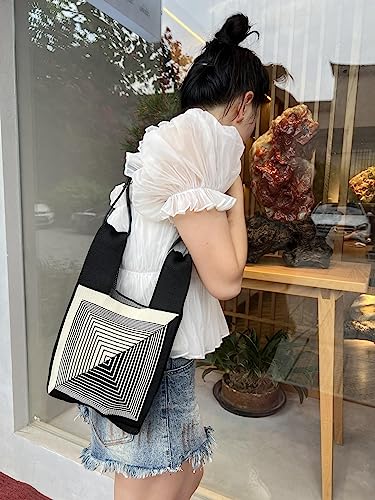 Bolso de mano para mujer con correa negra miniatura 2