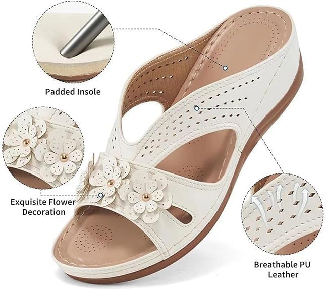 Women's Orthopedic Sandals 2025 with Arch Support Flip Flops, Cushion Flip Flops & Dressy Wedge Platforms, Summer Walking Slippers4