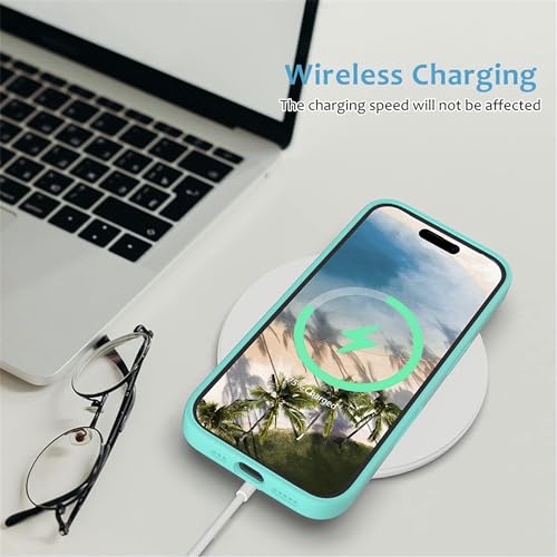 Image of ArmourPro Silicone Back Case for iPhone 16, Soft-Touch Case | Light Cyan