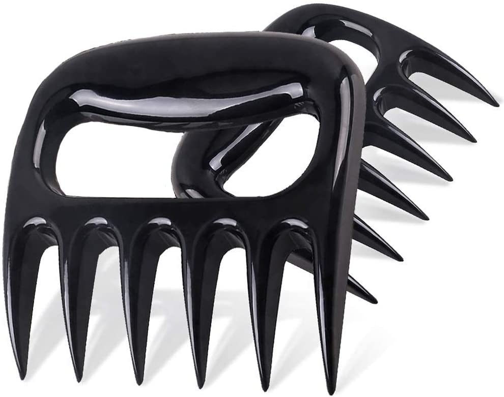 Meat Shredder Claws for Shredding, Handling & Removing Meat, BBQ Grill Accessories, Kitchen Cooking Gifts (ABS, Black, Nylon, 1 Pair)