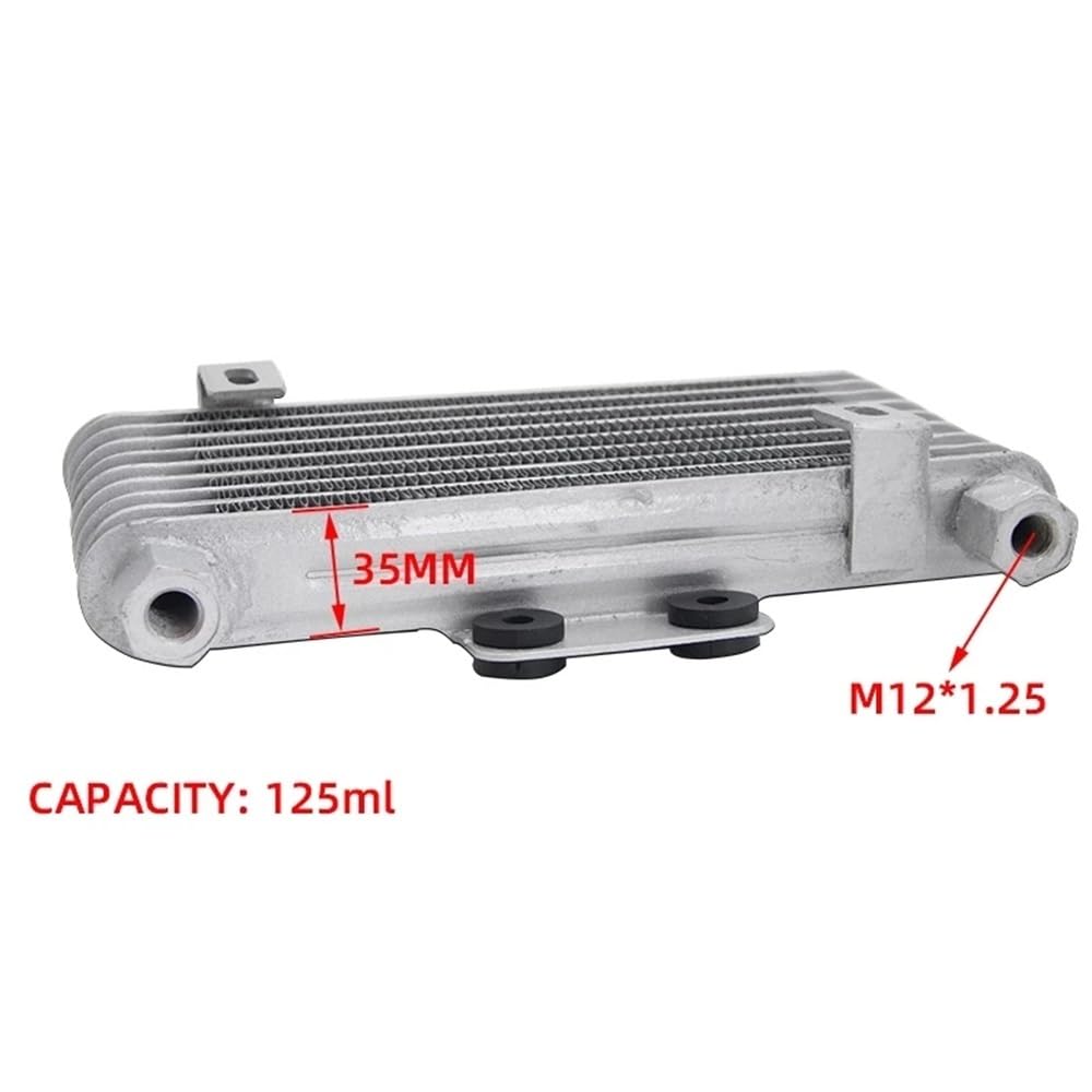 Chłodnica oleju silnika motocyklowego z aluminium + wentylator chłodzący chłodnicę 125 ml uniwersalna pasuje do motocykla terenowego ATV wysokiej jakości chłodnica oleju wentylatora(Oil Cooler)