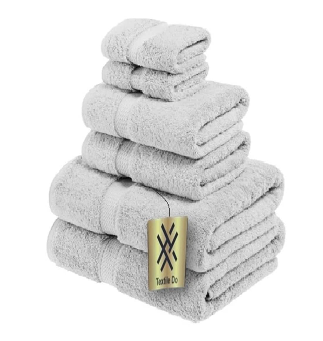 TEXTILE Luxury 100% Egyptian Combed Cotton Towel Set Super Soft 800 GSM Highly Absorbent Face Hand Large Jumbo Bathroom Towel (Jumbo Bath Sheet, Silver)