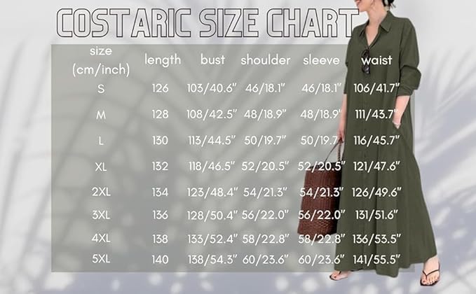 Women's Summer Classic Vintage Button Shirt Dress Seven Sleeve Side Pocket Solid Color Maxi Long Dresses4