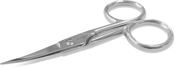 JARVISTAR Small Embroidery Curved Scissors, 4” Forged Stainless Steel Detail Craft Yarn Scissors, Pointed Tip Sharp Metal Precision Little Scissors for Fabric Sewing Needle Work, DIY craft