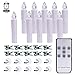 10 PCS LED Window Candles with Timer, Battery Operated Mini Taper Candle Lights, Christmas Tree Candles, Perfect for Home Decoration, Chandelier, Wedding, Warm White
