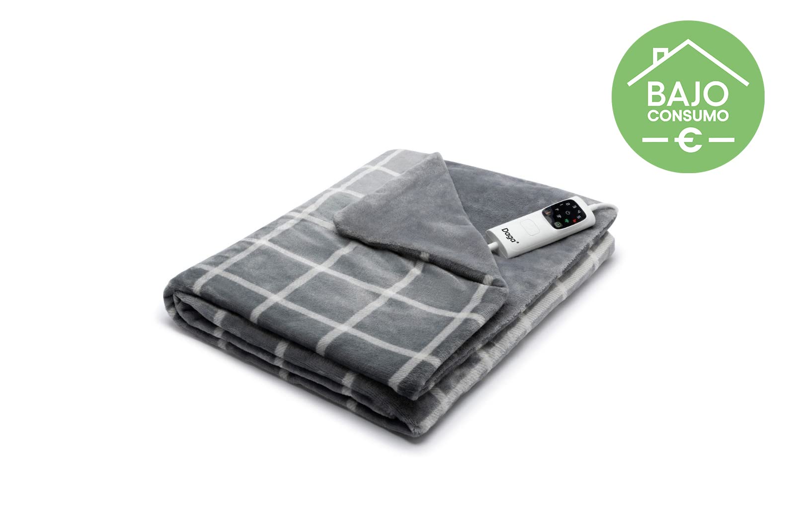 DAGA Coperta per divano elettrico rilassante morbido, tecnologia Intellisense, tessuto ultra morbido, multi-timer, 6 livelli di temperatura, 150 x 95 cm