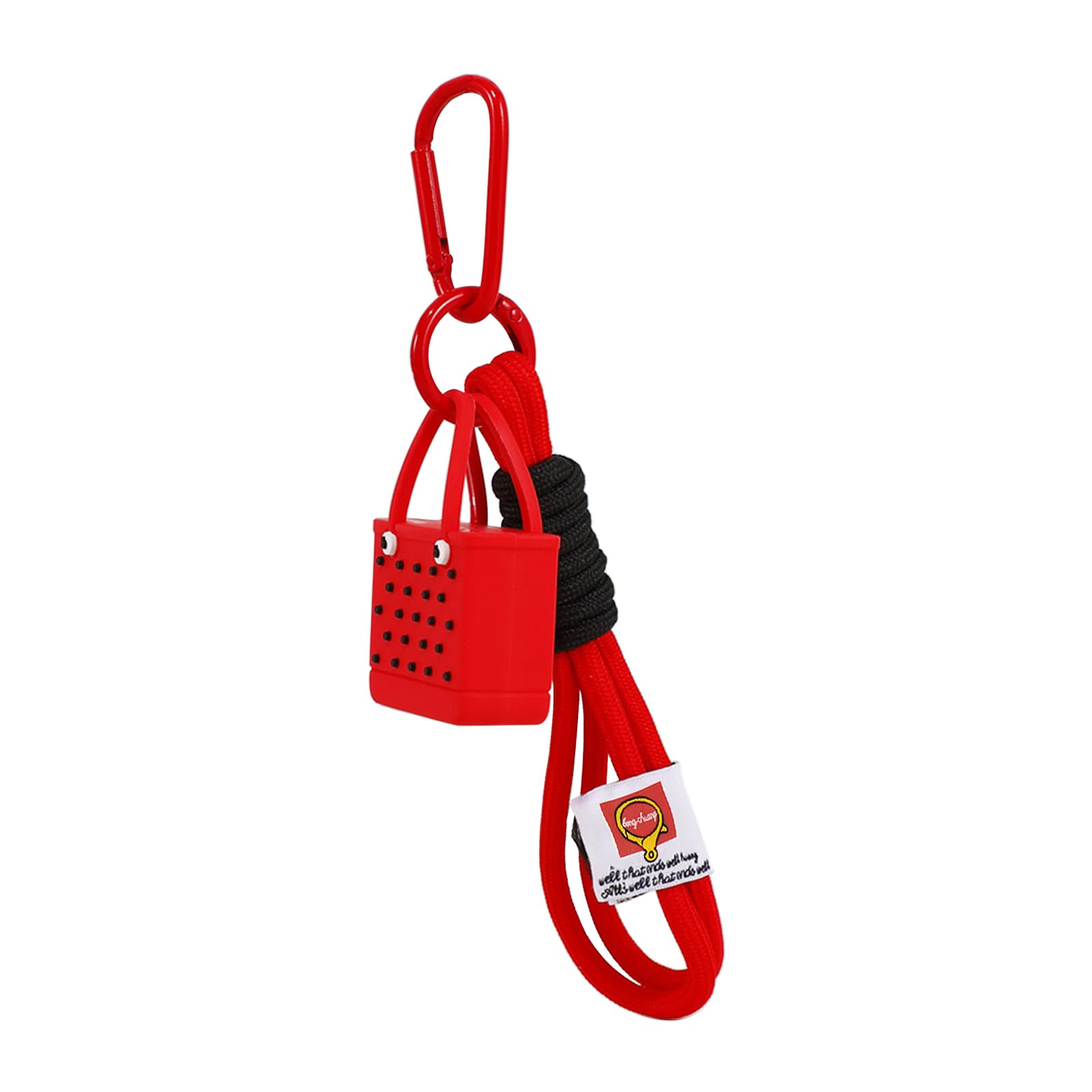 QIEPOMIKeychain for Bogg Bag, Mini Hole Bag Pattern Key Ring Hooks Accessories for Purse Handbag Car Keys