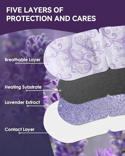 6-Packs Moist Heated Eye Mask, Soothe Fatigued Eyes, Enjoy Relaxation, Lavender