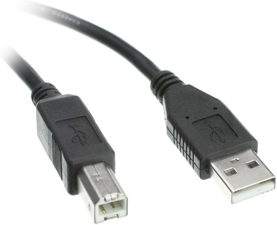 ACL 15 Feet USB 2.0 A Male to B Male Printer/Device Cable, Black, 10 Pack