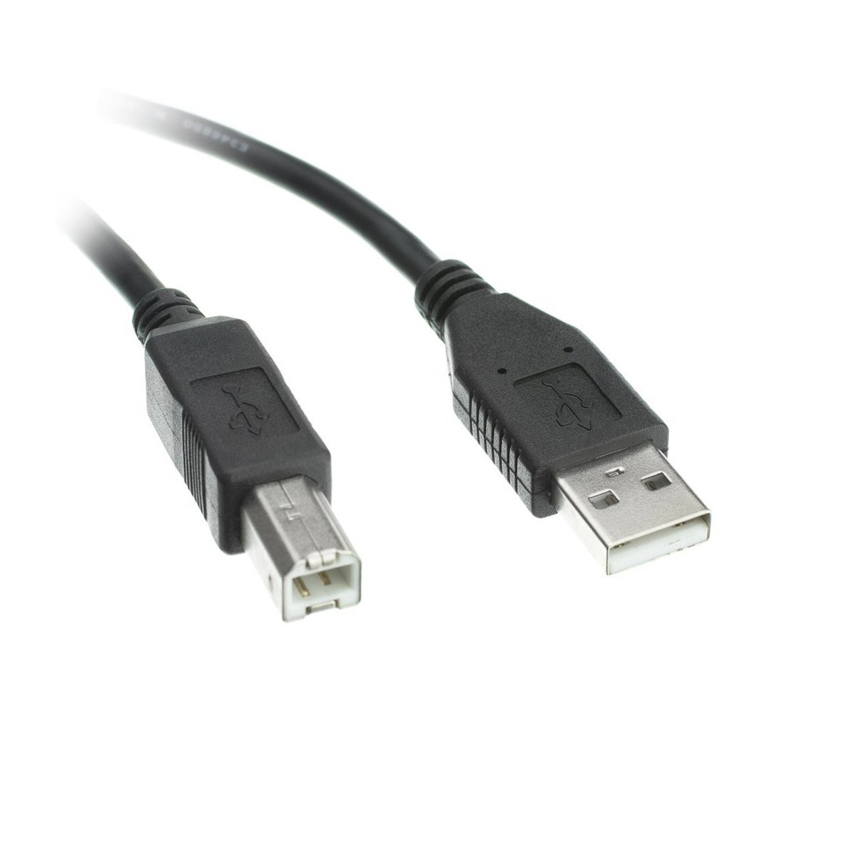 ACL 15 Feet USB 2.0 A Male to B Male Printer/Device Cable, Black, 10 Pack