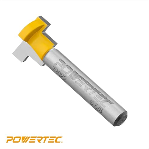 Miniatura 4 de POWERTEC 73022 Broca de enrutador de ranura en T con punta de carburo de 58" de diámetro x 316" de alto x vástago de 14"