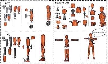 Amazon.co.jp: T13 3Dアクションフィギュアセット(組み立て完了)、3D