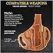 Brown OWB Thumb Break Leather Gun Holster. Fit Most 1911, Shield 380 EZ Compact 3