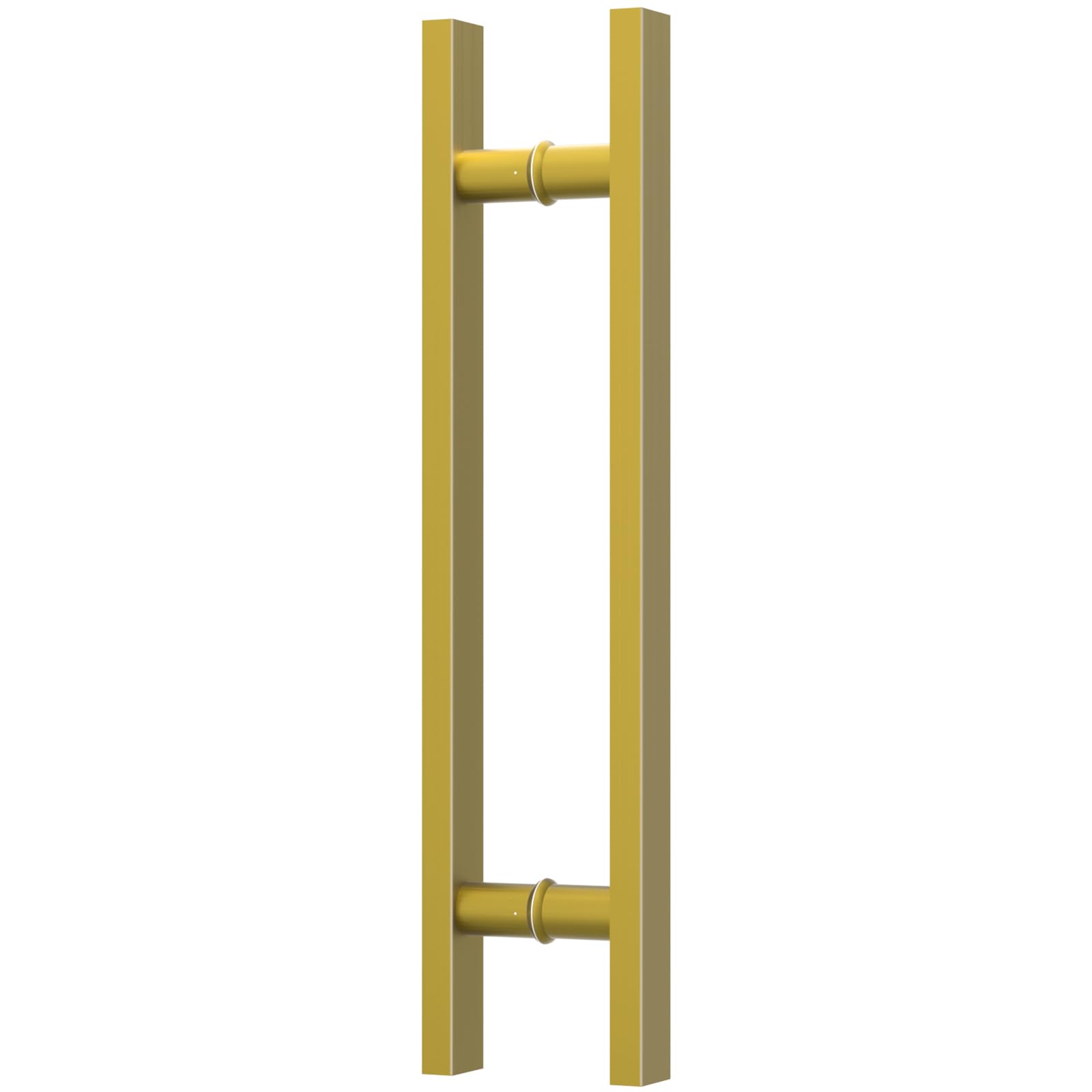 Titanium Gold Square Barn Door Handles 12"/16"/18"/24"/36"/48"/59'', Pull Push Long French Door Handle Double Sided, Large Front Exterior Shower Door Pull Handles