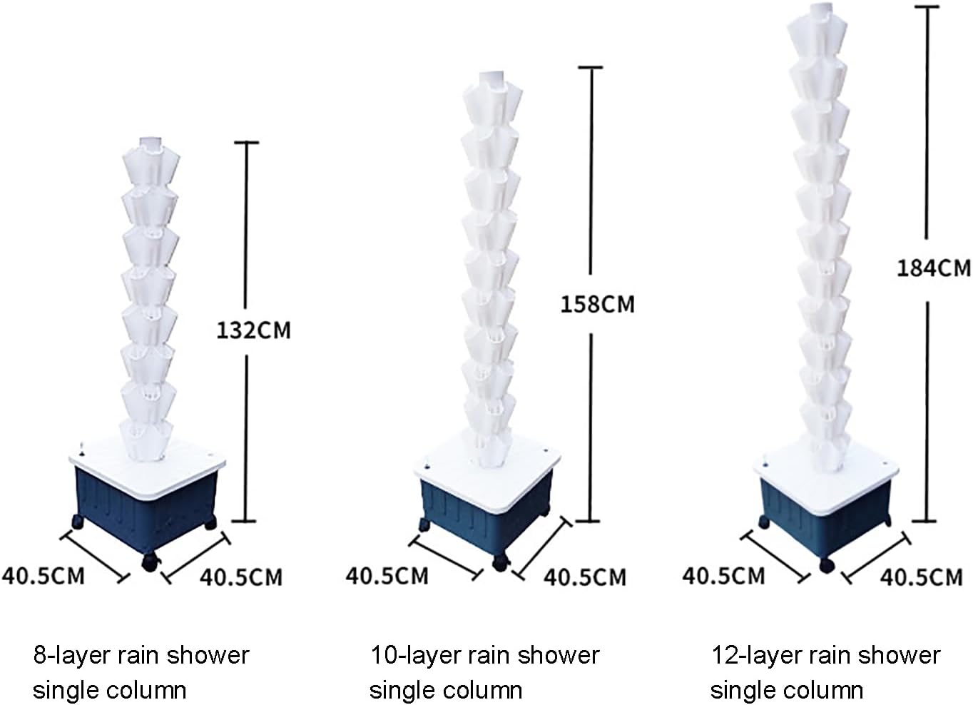 Hydroponics Tower Indoor Growing System, 40/50/60 Plant Vertical Garden Planter, Large Herb Garden Lettuce Tomato Vegetable Outdoor Smart Garden Kit with Pump