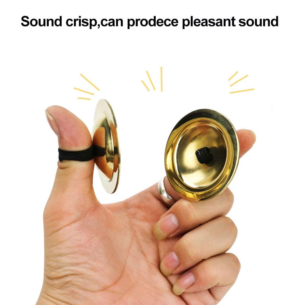 Platillos de Dedo, Platillo de Baile, Platillo de Dedo para Danza del Vientre, Platillo de Dedo de Mano, Platillo para Dedo de Latón, Instrumento Musical para Bailar con los Dedos, para de Bailarina