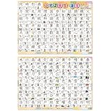 お風呂ポスター (漢字 2年生) 書き順付 2枚セット 知育ポスター 小学校受験 中学校受験 受験対策 A2 サイズ 防水仕様 日本製 デスクマット向 知育 学習玩具 おもちゃ