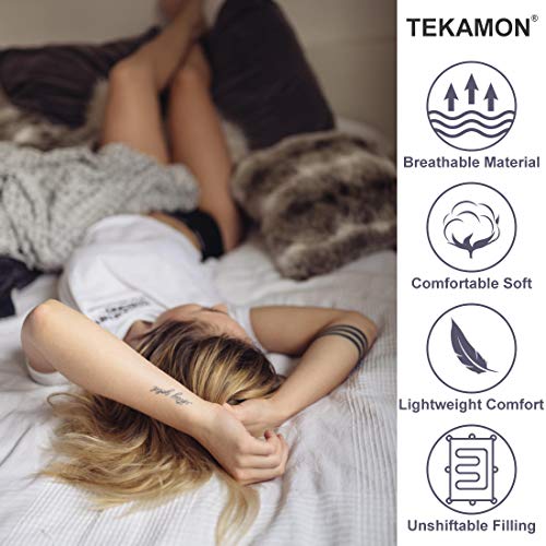 image for TEKAMON All Season Twin Size Comforter Winter Warm Soft Quilted Down A