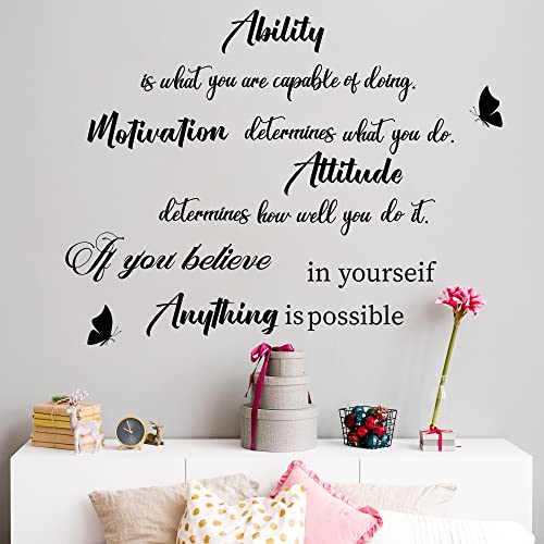 Vinilos decorativos con frases motivacionales removibles miniatura 4