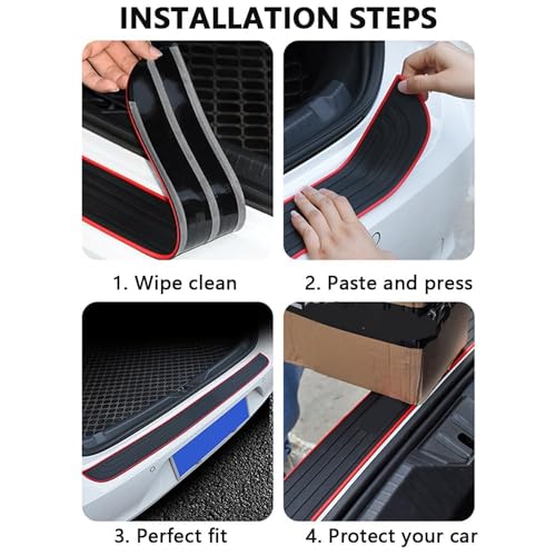 Protector parachoques trasero coche VW Tiguan 2010-2022 accesorios decorativos SUV 8