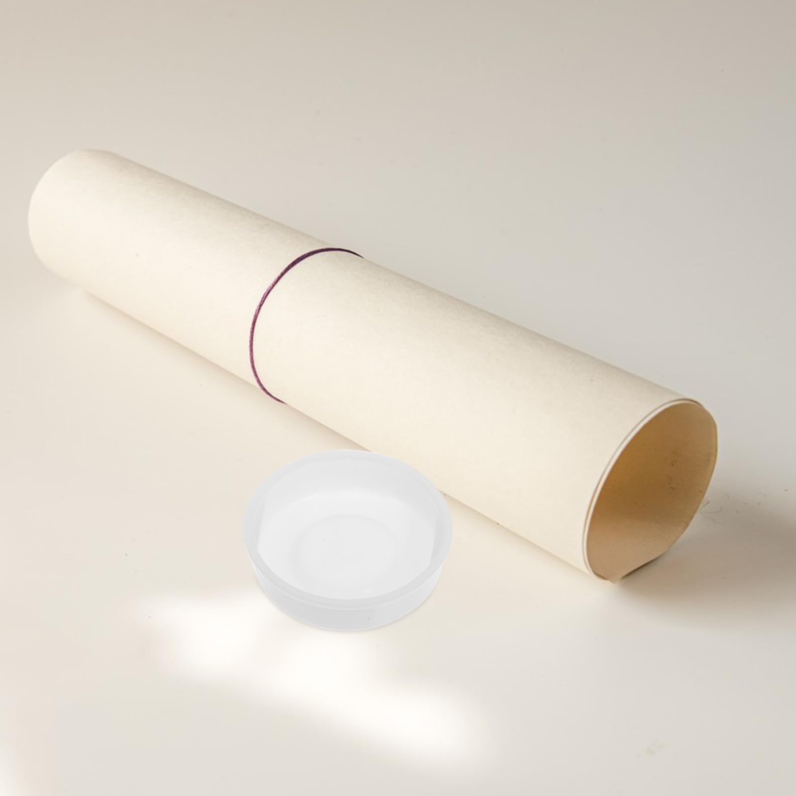 Veemoon Bouchons Ronds en Plastique Blanc pour Tubes D'affiches et Tubes D'expédition, Résistants aux Dommages, Faciles à Installer, Lot de 20 Pièces