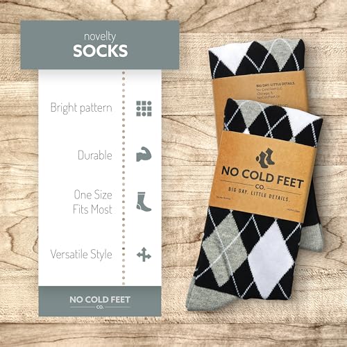 Fun Black Colorful Novelty Socks for Men for Dress Casual Formal Groomsmen Wedding, 6 Pack4