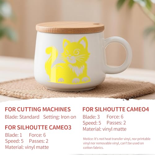 Image of IModeur Glossy Yellow Permanent Vinyl - 12 inch x 8 FT Permanent Adhesive Vinyl Roll for Cup Deco, Party Decoration, Sticker.