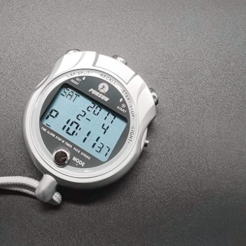 Rolilink Stopwatch,Metal Stop Watch For Sports With Backlight Memory Waterproof Stopwatches Timer For Sports And Competitions (100 Lap With Backlight) #TOP4