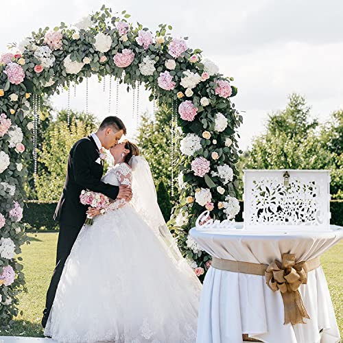 Image of OurWarm White Wedding Card Box with Lock, PVC Gift Card Box for Wedding Decorations for Reception, Money Gift Boxes for Party Reception Anniversary Bridal Baby Shower Decorations