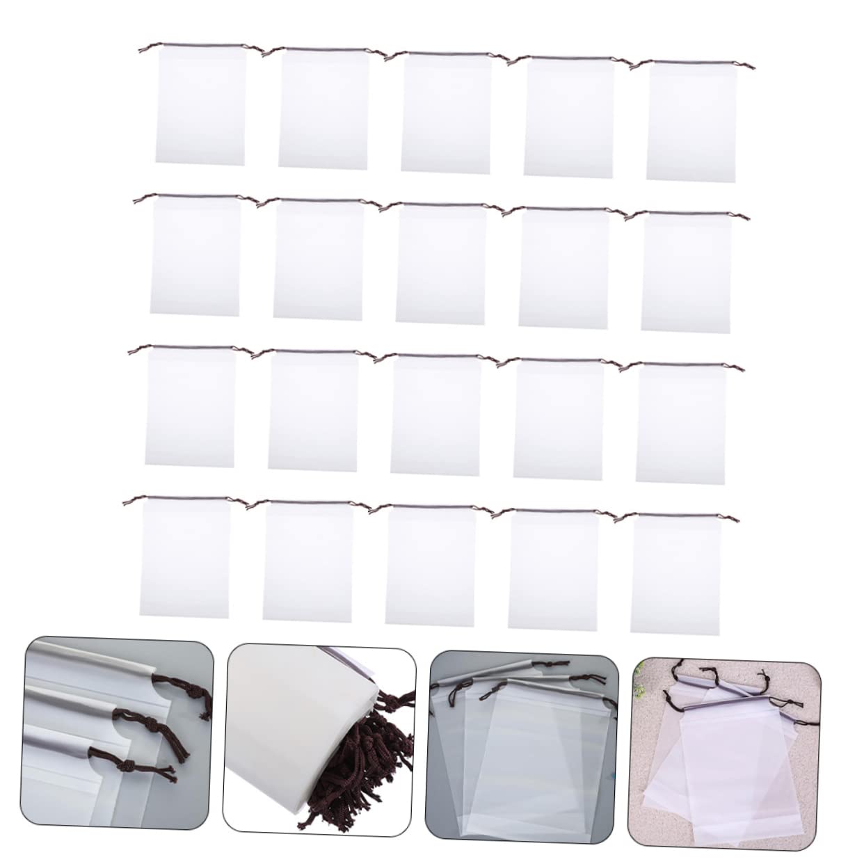 30pezzi Borsa Trasparente Con Coulisse Per Scarpe Organizer Da Viaggio Sacchetti Salvaspazio Per Scarpe Accessori Per Viaggi e Fitness
