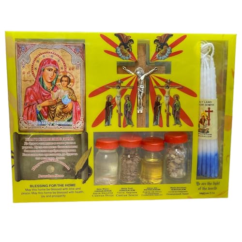 Holy Land Blessing Kit: Olive Oil, Incense, Soil, Water, Candles, Virgin Mary Icon, Cross - Spiritual Essentials from Bethlehem and Jerusalem image 3