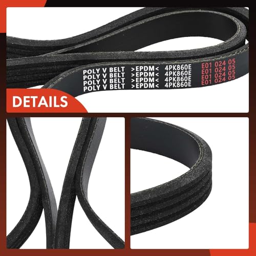 A-Premium CV6Z8620B Stretch Fit Serpentine Drive Belt Compatible with Ford & Lincoln Cars - Escape 2013-2019, Focus 2013-2018, Transit Connect 2014-2018, MKC 2015-2019 - 2.0L 2.3L 2.5L by A-premium - Image 8