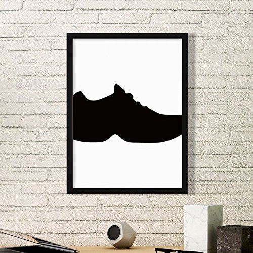 Cuadro Negro de Silueta de Zapatos para Decoración del Hogar 2