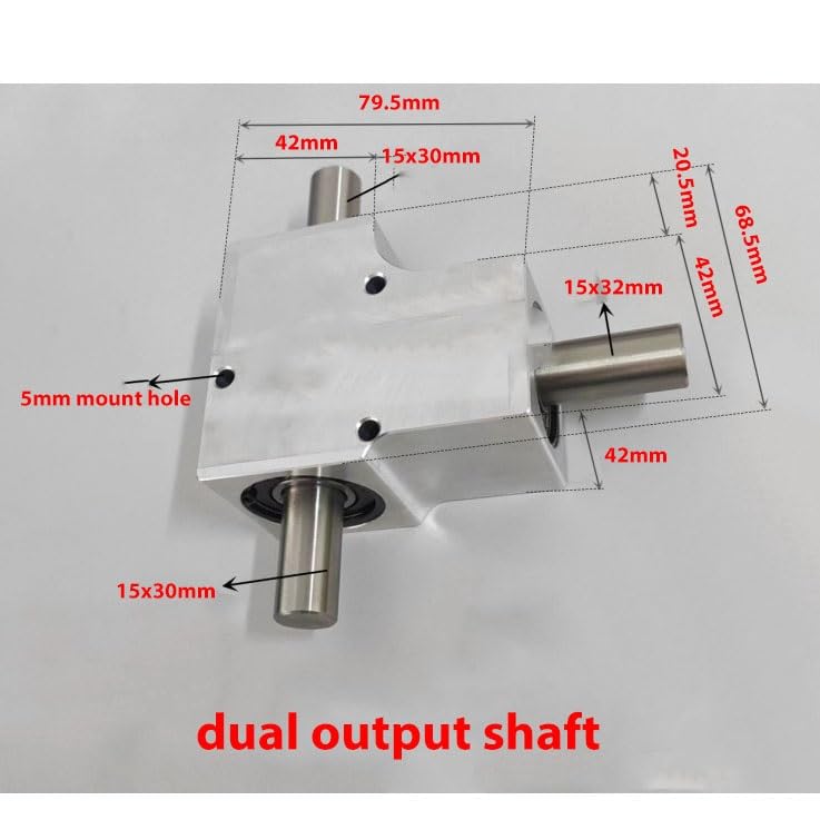 Angle Steering 1pc 1:1 Right Angle Commutator Same Direction Steering Gearbox 15mm Dual Output Shaft 1.5M 19T Spiral Bevel Gear Gearbox Driving Change