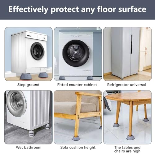 4PCS Washing Machine Feet Pads, Rubber Non-Slip Mats, Shock and Noise Cancelling Anti-Vibration Mat, Anti Slip Vibration, Rubber Anti-Walk Feet Pads for Dryer, Washing Machine, Dishwasher - Image 5