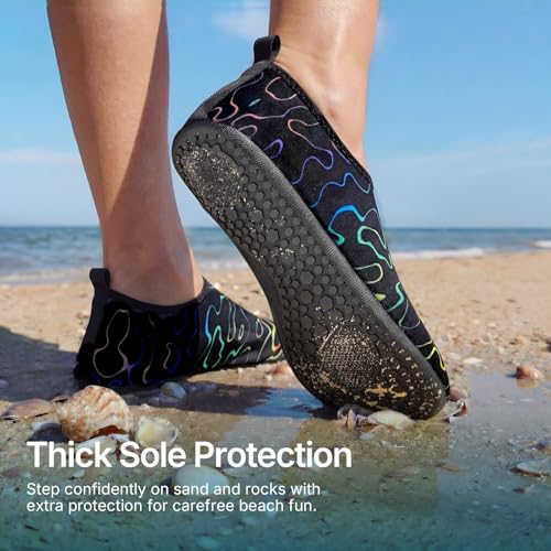 Image of Water Shoes for Women Men Quick-Dry Aqua Socks Swim Beach Outfits Barefoot | Yoga Exercise Wear Sport Accessories Pool Camping Must Haves River Hiking Youth Adult