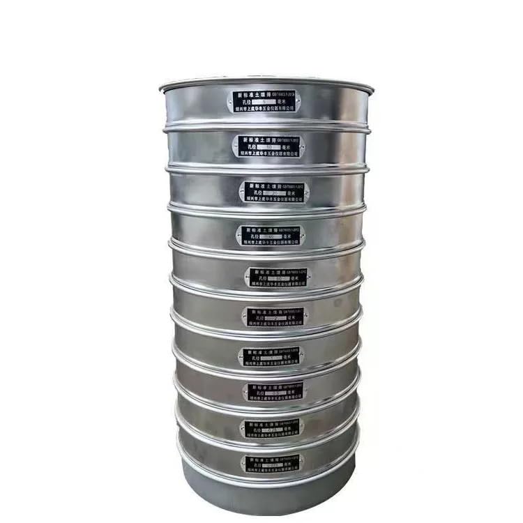 Soil Sieve Set - 11PCS with 0.075-60mm Aperture, 20cm Diameter, for Lab Testing and Gardening