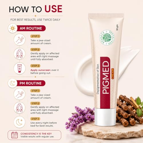 Image of Pigmed Cream for Pigmentation removal, dark spots, acne pimple marks | Ayurvedic depigmentatio(30gm each)(Pack of 3)
