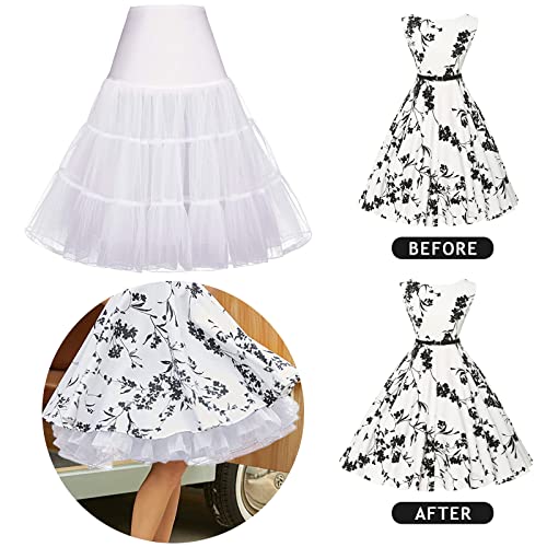 Women's 1950s Petticoat Skirts Vintage Puffy Tutu Crinoline Ballet Underskirt3